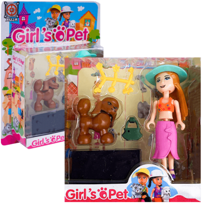 Papusa mini cu animalut si accesorii